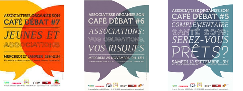 3 affiches de nos cafés débat