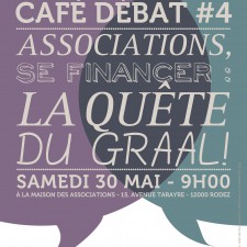 affiche café débat se financer, la quête du Graal