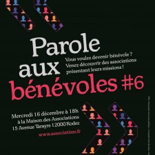 affiche de l animation PAROLE AUX BENEVOLES