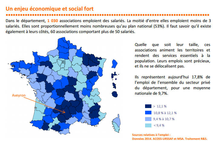 carte de france des emplois associatifs