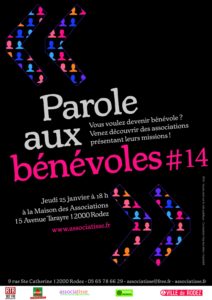 affiche de l animation parole aux bénévoles du 25 janvier 2018